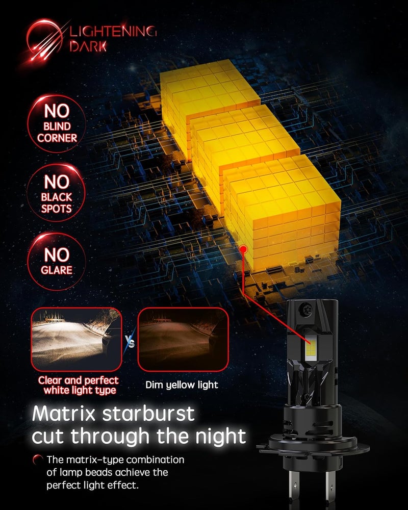 LIGHT & DARK H7 Fog Light Bulbs with Cooling Fan - Image 5